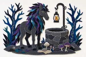 BoomFuzzy-scottish-phooka-faerie-kelpie-form-Wendy-C-Allen-felt-embroidery-art2