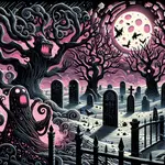 The Whispering Spirit Beneath the Moonstone Grave, A Pink Necromancer Fiction Short, LGBTQAI+ FICTION | The Adventures of Quaraun The Insane | TransMan MC |