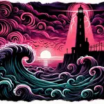Angry Ocean Waves at Sunset, a Poem by Quaraun the Last Moon Elf {A Pink Necromancer Poem} (Poems by Quaraun)- {NaNoWriMo 2024: Day 28} Happy Thanksgiving! 