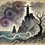 The Beacon Room at the Top of the Black Tower Lighthouse was Warm and Safe, A Pink Necromancer Sleep Story Fiction Short