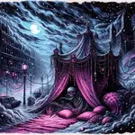 The Pink Tent’s Unseen Shadows {A Pink Necromancer Tale of Terror} — {NaNoWriMo 2024: Day 10}