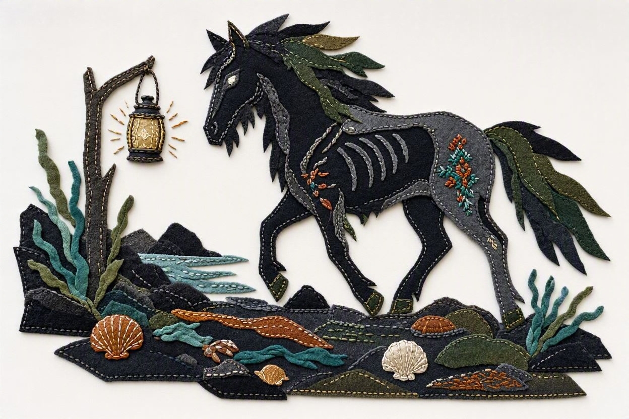 BoomFuzzy-scottish-phooka-faerie-kelpie-form-Wendy-C-Allen-felt-embroidery-art12