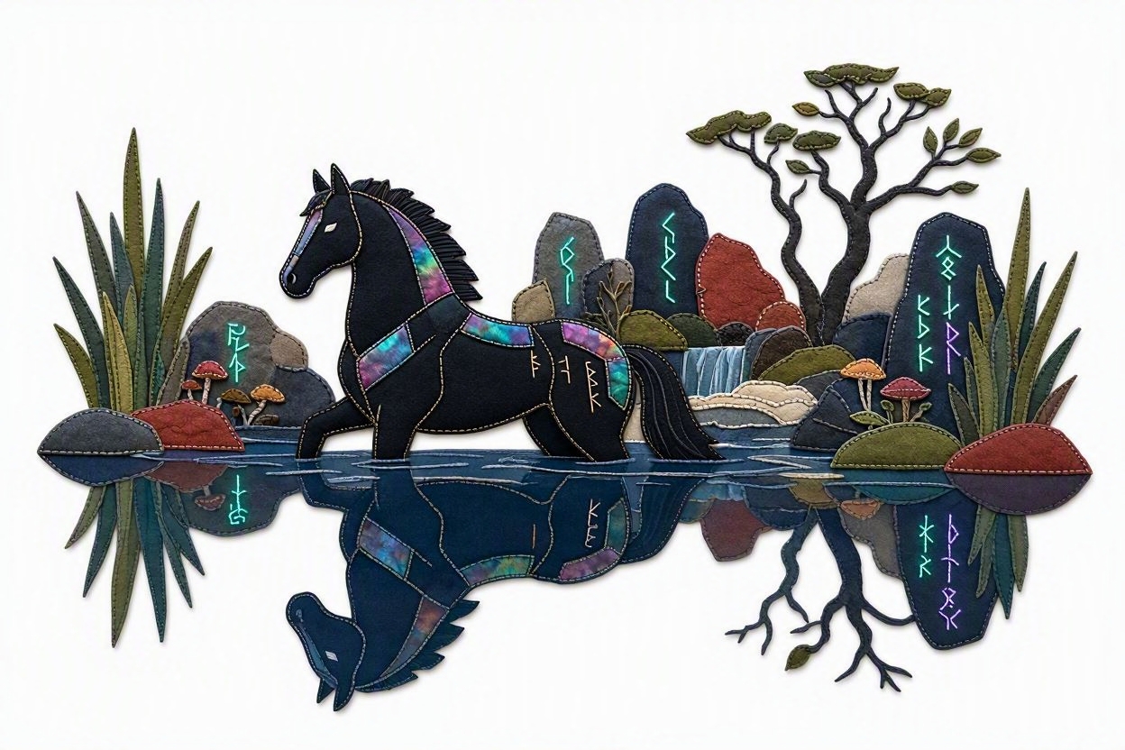 BoomFuzzy-scottish-phooka-faerie-kelpie-form-Wendy-C-Allen-felt-embroidery-art13