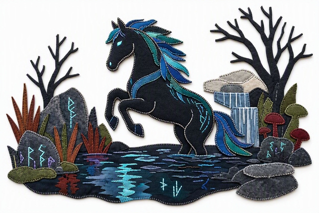 BoomFuzzy-scottish-phooka-faerie-kelpie-form-Wendy-C-Allen-felt-embroidery-art14