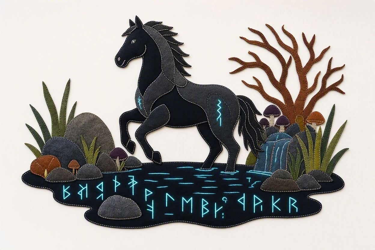 BoomFuzzy-scottish-phooka-faerie-kelpie-form-Wendy-C-Allen-felt-embroidery-art15