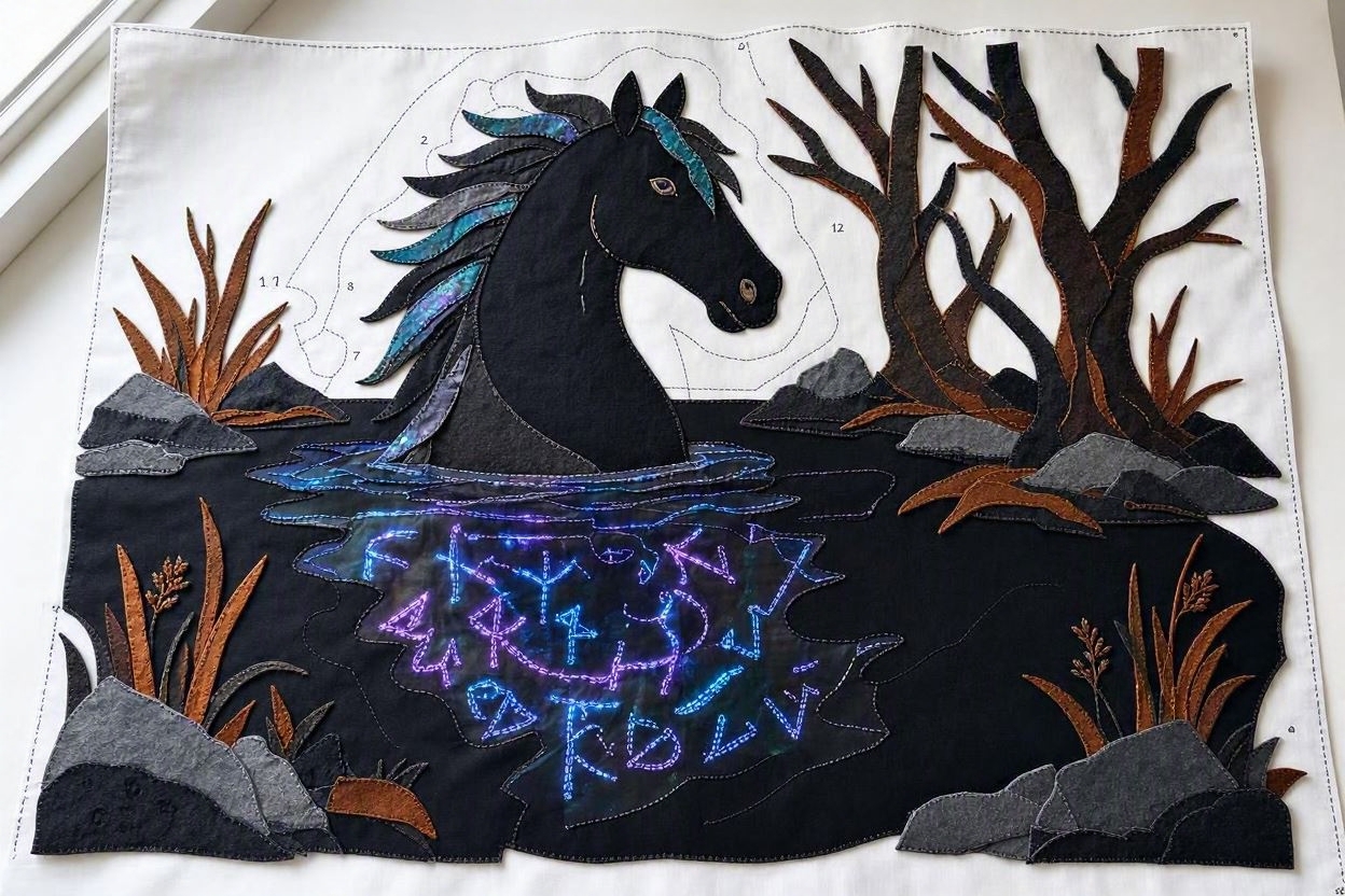 BoomFuzzy-scottish-phooka-faerie-kelpie-form-Wendy-C-Allen-felt-embroidery-art18
