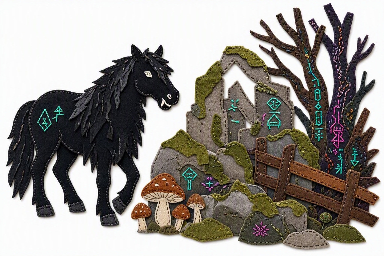 BoomFuzzy-scottish-phooka-faerie-kelpie-form-Wendy-C-Allen-felt-embroidery-art25