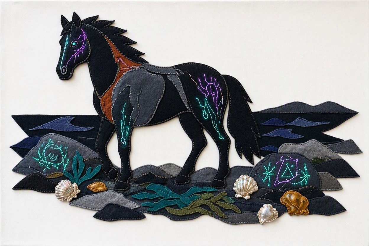 BoomFuzzy-scottish-phooka-faerie-kelpie-form-Wendy-C-Allen-felt-embroidery-art26