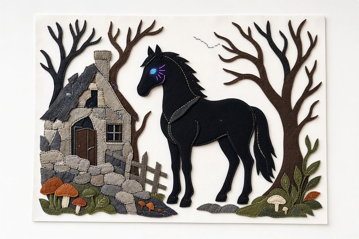 BoomFuzzy-scottish-phooka-faerie-kelpie-form-Wendy-C-Allen-felt-embroidery-art27