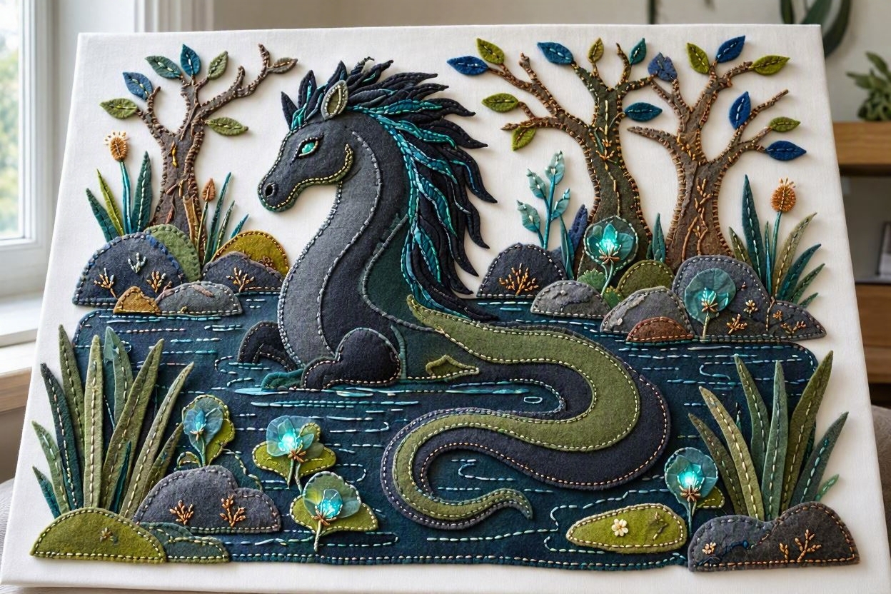 BoomFuzzy-scottish-phooka-faerie-kelpie-form-Wendy-C-Allen-felt-embroidery-art30