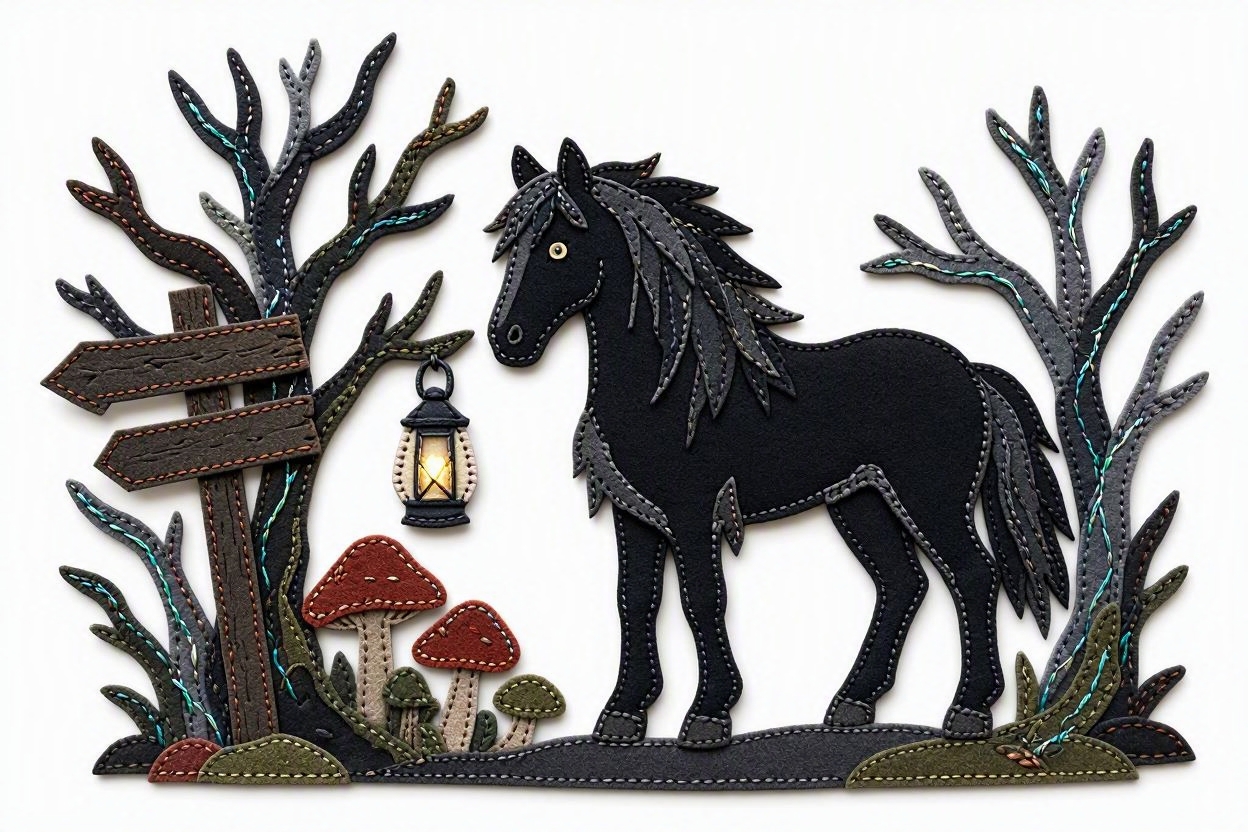 BoomFuzzy-scottish-phooka-faerie-kelpie-form-Wendy-C-Allen-felt-embroidery-art4