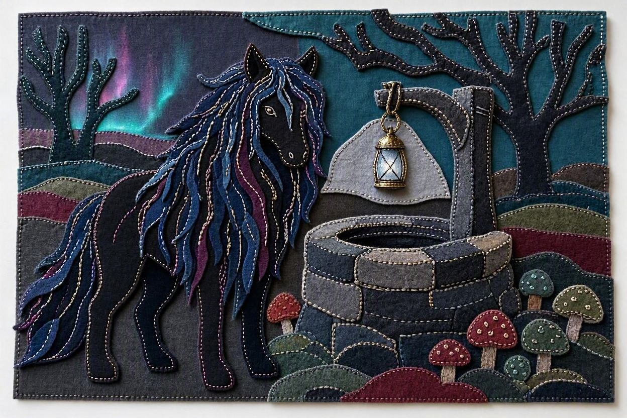 BoomFuzzy-scottish-phooka-faerie-kelpie-form-Wendy-C-Allen-felt-embroidery-art9