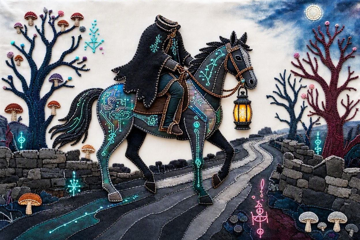 BoomFuzzy-scottish-phooka-faerie-nuckalavee-form-Wendy-C-Allen-felt-embroidery-art2