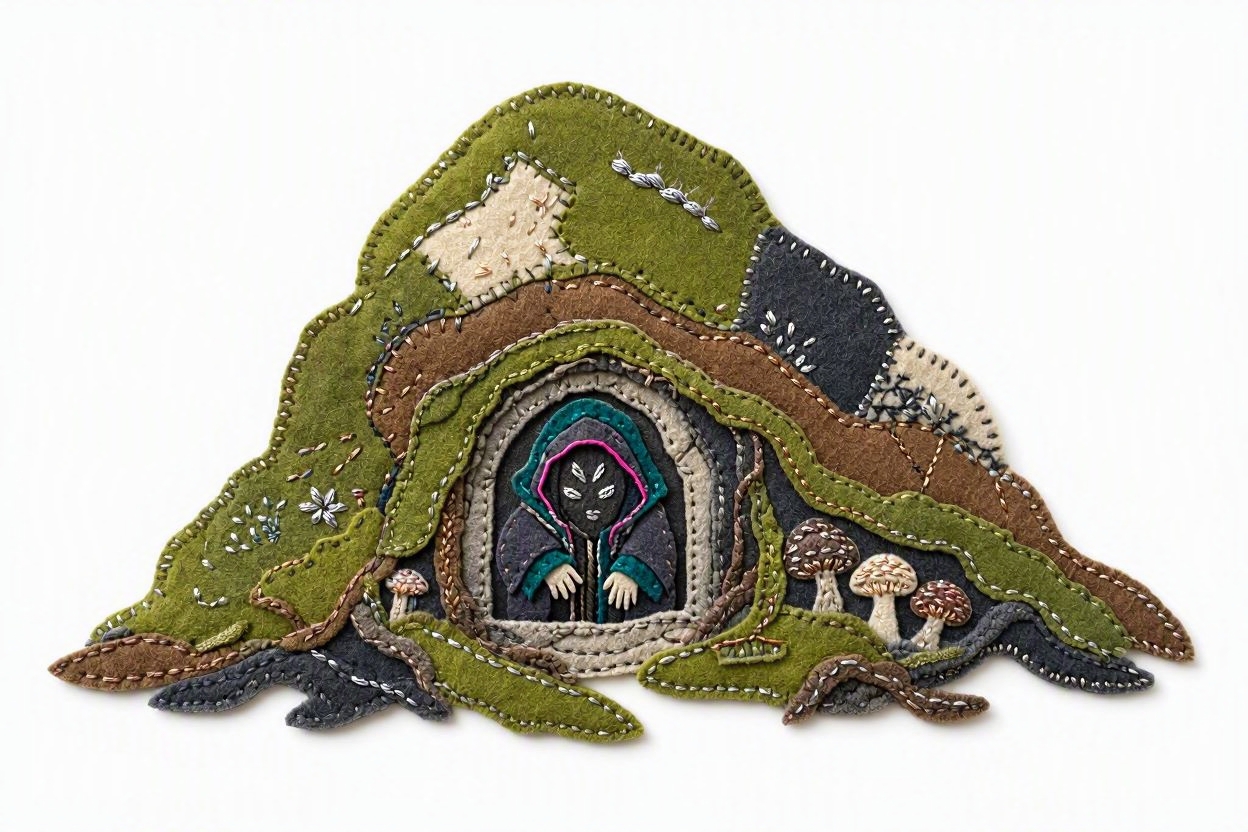 BoomFuzzy-scottish-phooka-faerie-trow-2-form-Wendy-C-Allen-felt-embroidery-art