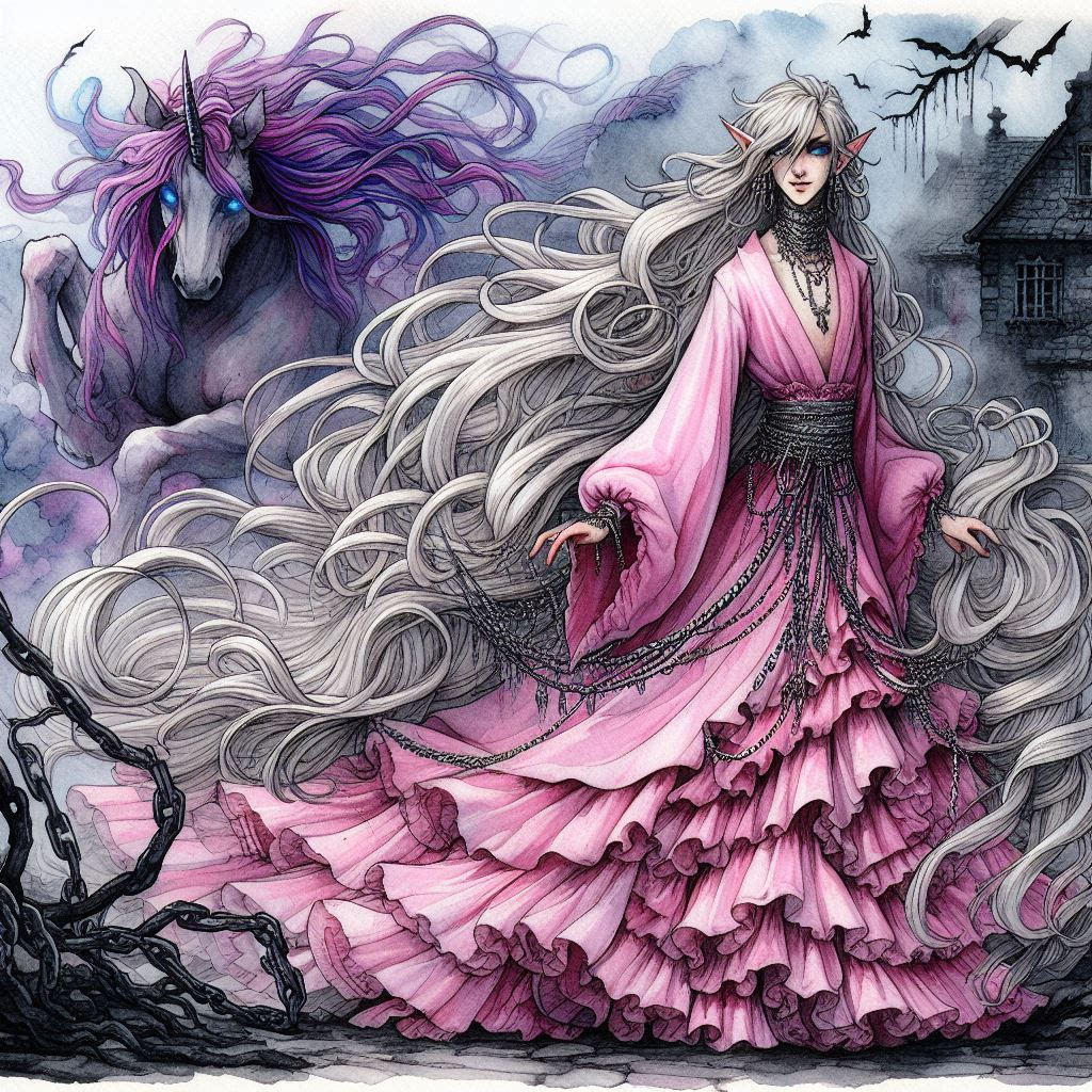 quaraun-pink-necromancer-and-unicorn-Designer - 2024-04-
