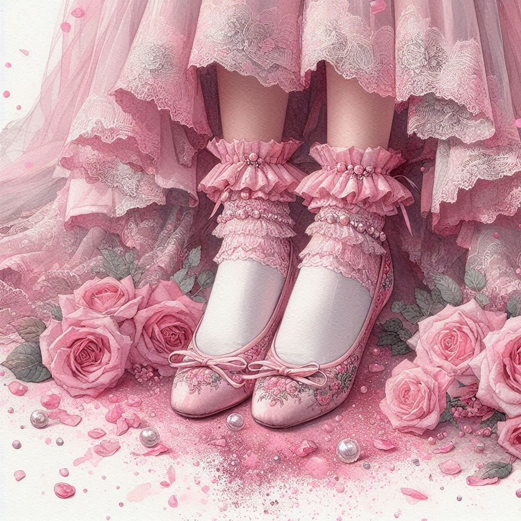 USEDquaraun-pinkshoes-TheWasherWomanTheFae