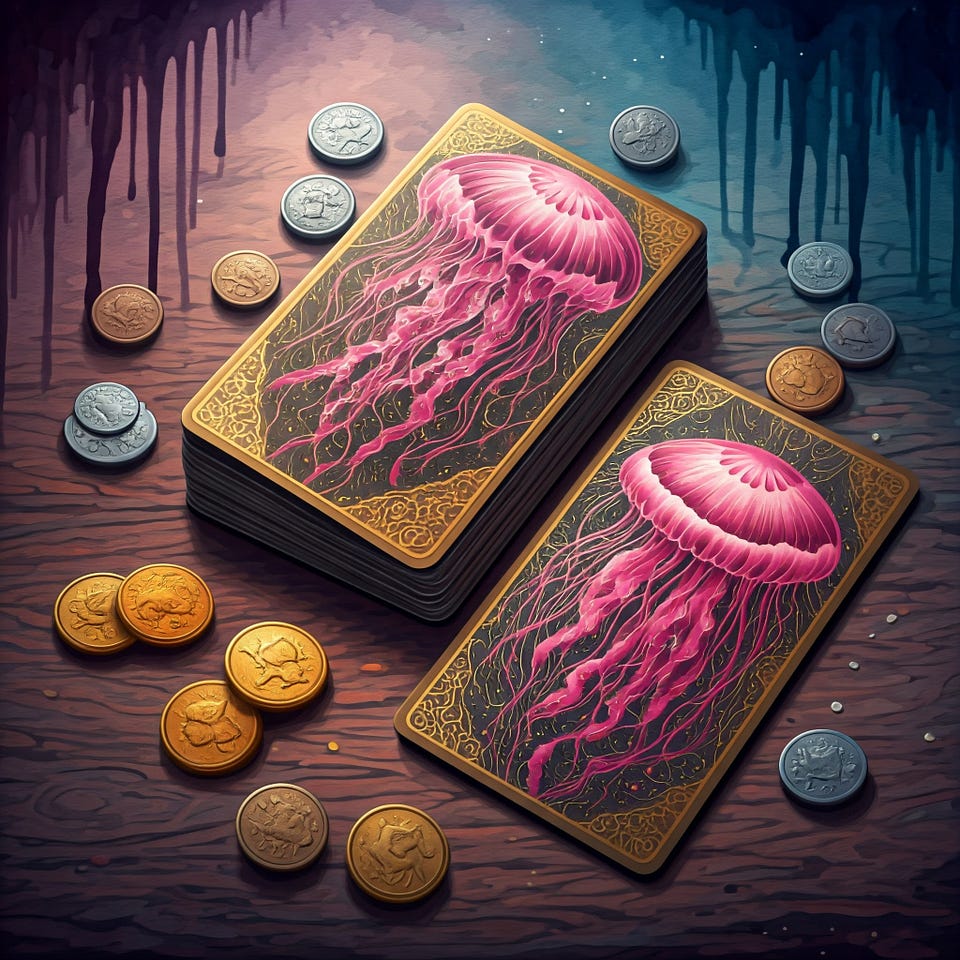 USEDsacredpinkjellyfishtarotcards1_mAA8r8154afTAKDrA58xRg